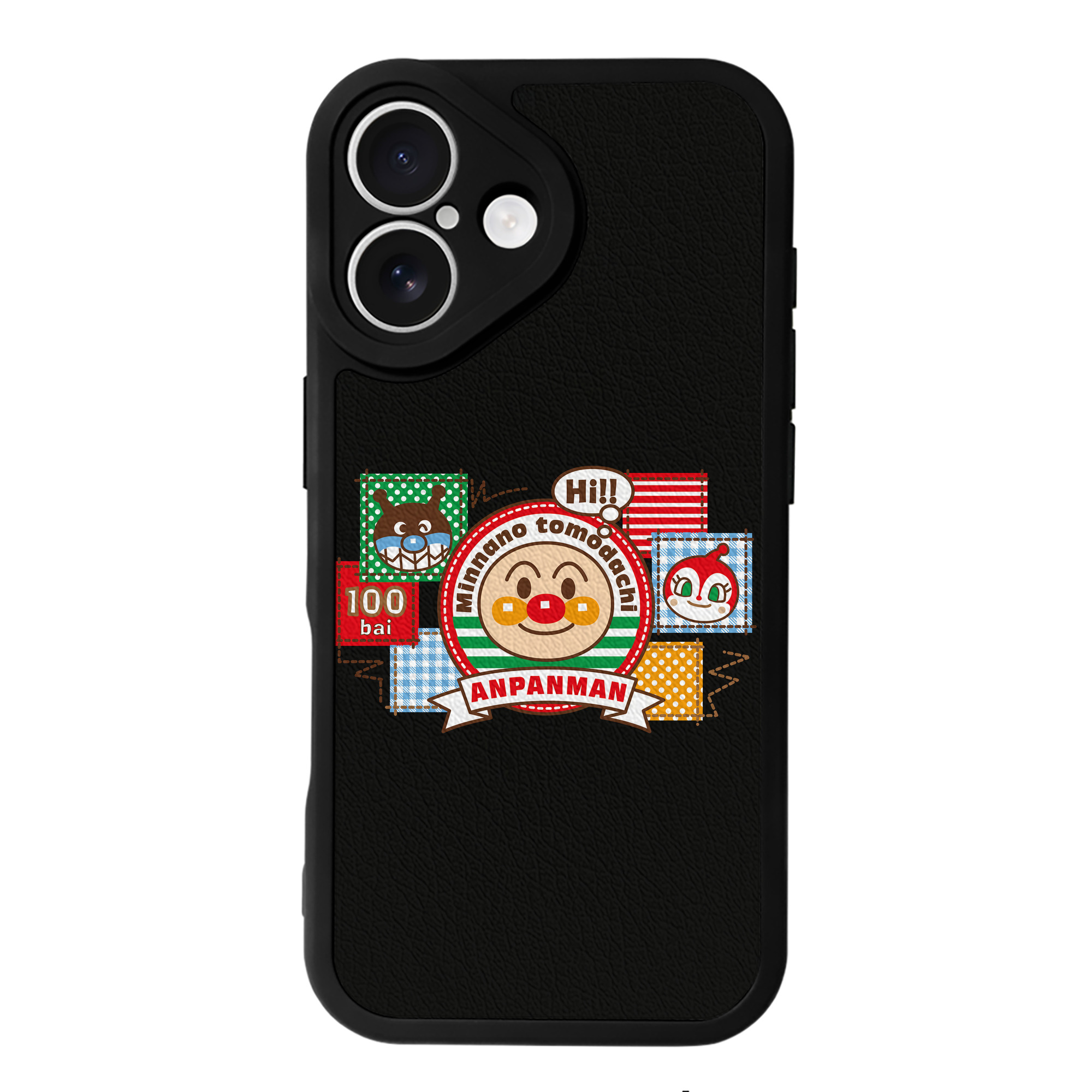 （画像用） アンパンマン Anpanman 【iPhone 16シリーズ対応】シリコンスマホケース（レザー調） 材質：シリコン